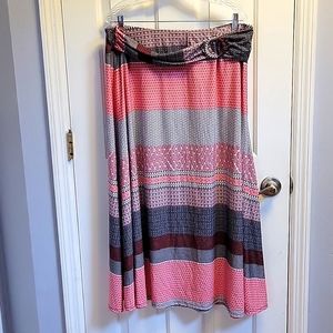 ⭐️Flowy A-Line Maxi Skirt with belted waist detail size 3X